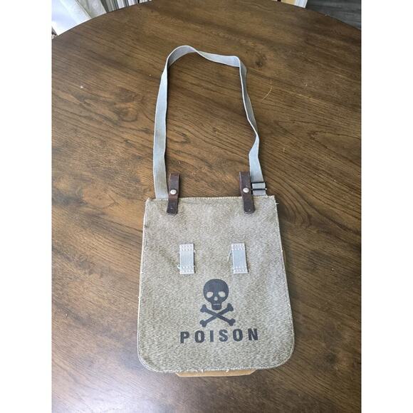 Vintage Military Shoulder Satchel Haversack Canvas Bag WWI WW2 - Picture 1 of 16